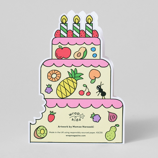 Momoe Narazaki Birthday Cake Bear Card by Wrap