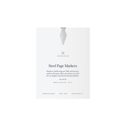 Limited Edition Steel Page Markers by Appointed