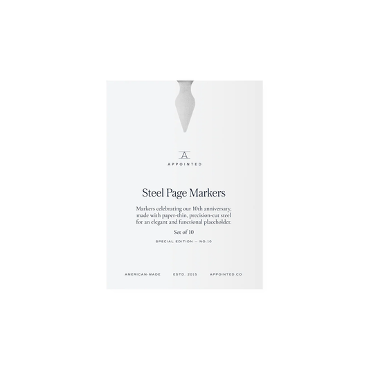 Limited Edition Steel Page Markers by Appointed