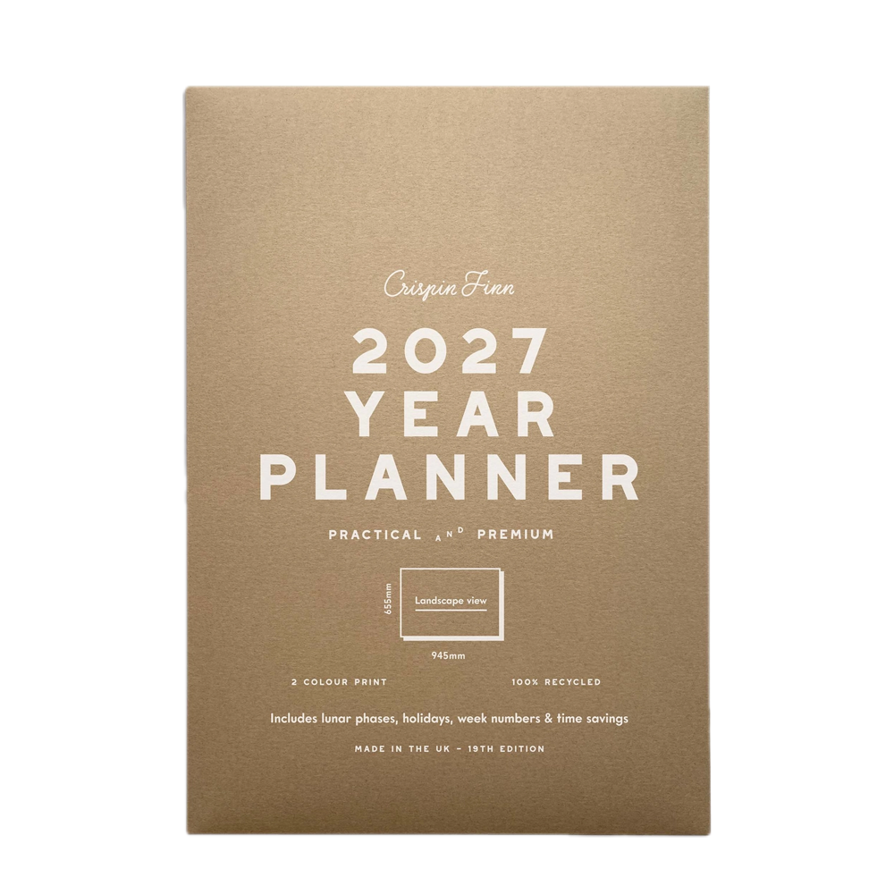 2027 Year Planner Landscape Wall Calendar by Crispin Finn