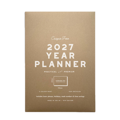2027 Year Planner Landscape Wall Calendar by Crispin Finn