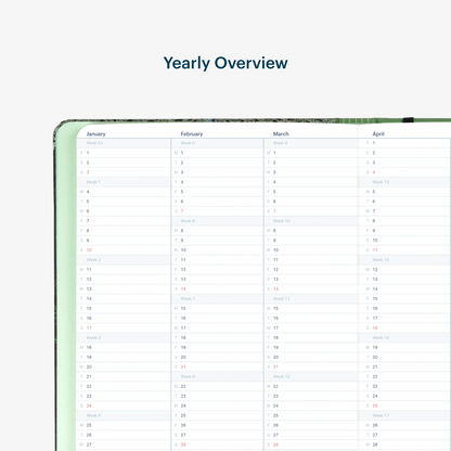 2027 Weekly & Monthly Horizontal Planner by Mossery