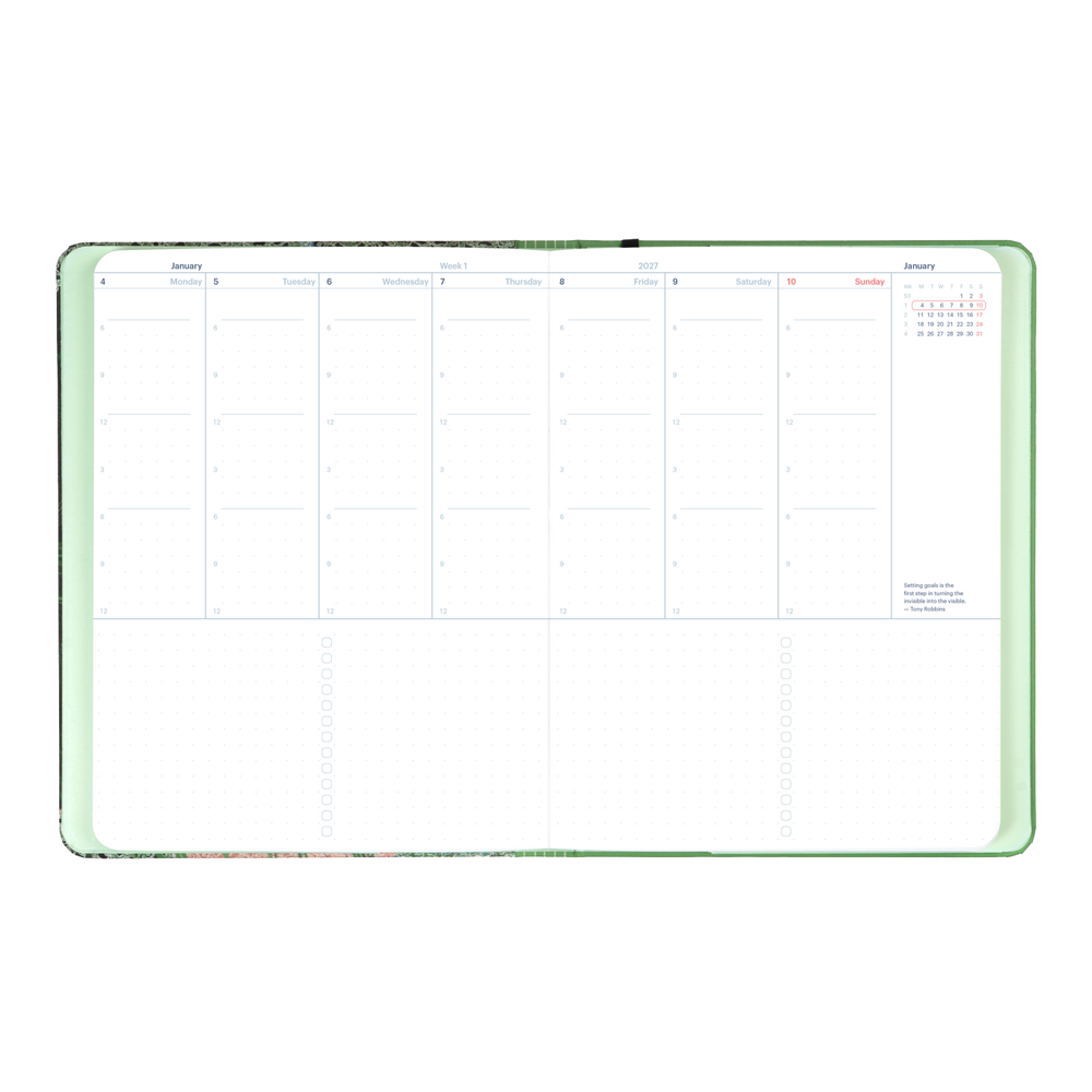 2027 Weekly & Monthly Vertical Planner by Mossery