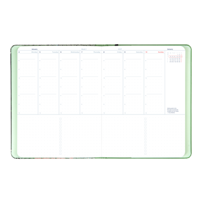 2027 Weekly & Monthly Vertical Planner by Mossery
