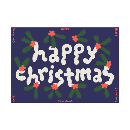 Micke Lindebergh Happy Christmas Holly Card by Wrap