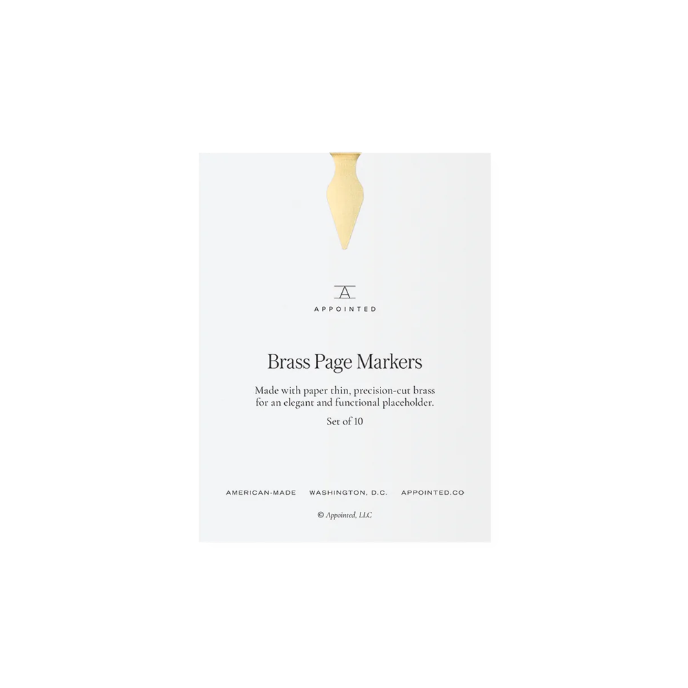 Brass Page Markers by Appointed