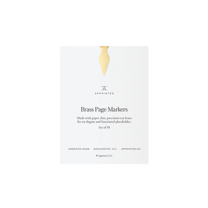 Brass Page Markers by Appointed