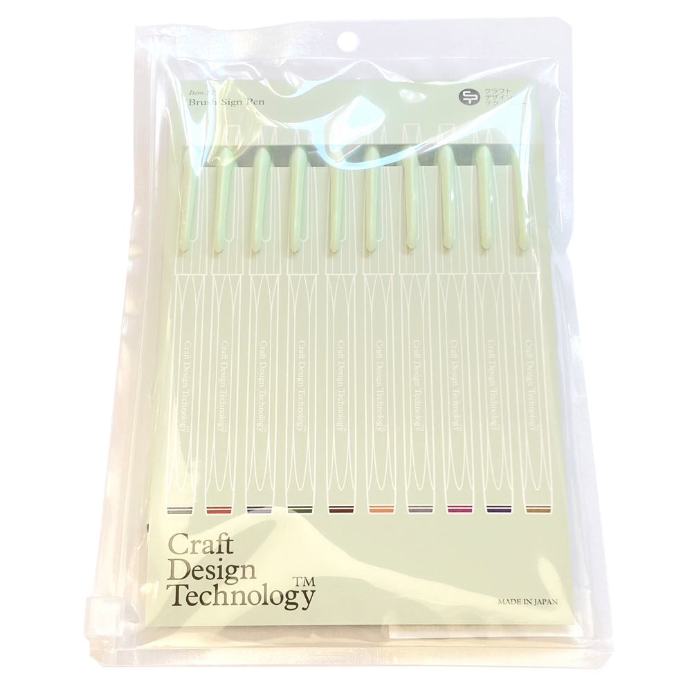 Brush Sign Pen 10 Color Set by Craft Design Technology