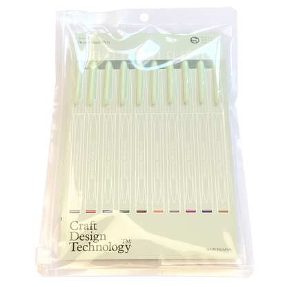 Brush Sign Pen 10 Color Set by Craft Design Technology