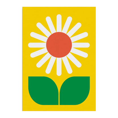 Flower Yellow Card by Graphic Factory