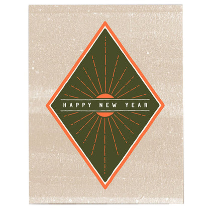 Happy New Year Sunburst Card Set by Hammerpress