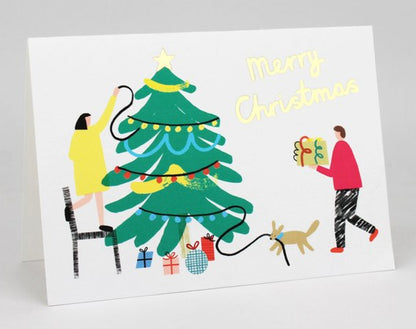 Charlotte Trounce Merry Christmas Tree Decorating Card by Wrap
