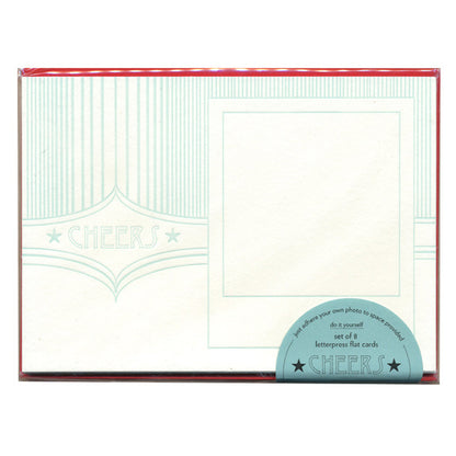 Cheers Put-your-own-picture Letterpress Flats by Blackbird Letterpress