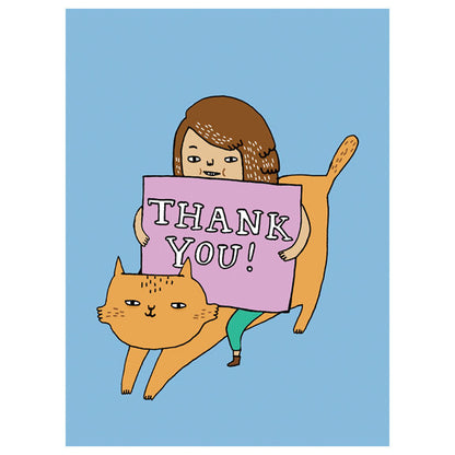 Gemma Correll Cat Thank You Card by Little Otsu